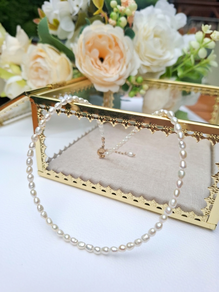 naszyjnik choker perły słodkowodne naszyjnik choker perły słodkowodne