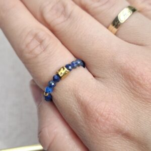 pierścionek lapis lazuli gold
